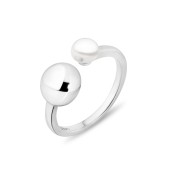 Inel argint cu perla naturala alba si bila DiAmanti SK25219R_W-G